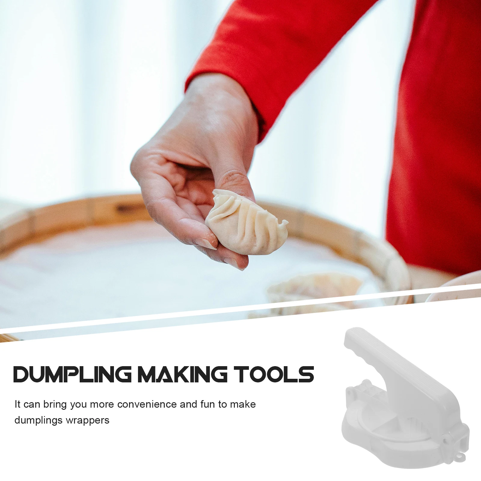 

Dumpling Wrapper Presser White Easy Clean Mold for Empanadas Wontons Mini Pies Making Tool Dough Pressing Kitchen Gadget