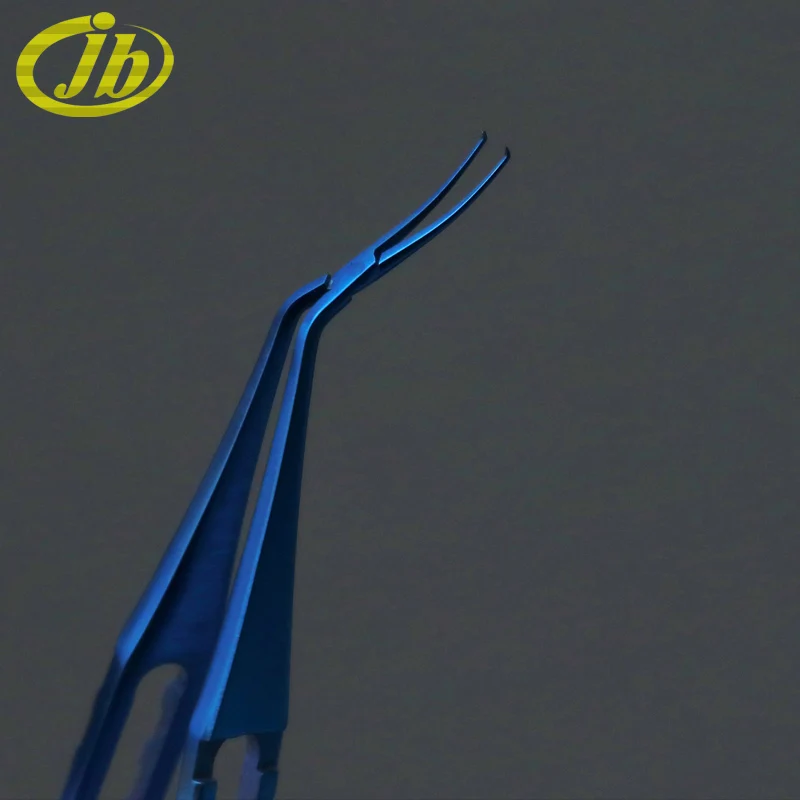 Capsulorhexis forceps titanium alloy angular 11.5cm arc ophthalmic instruments surgical forceps hough type