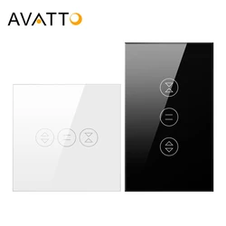 AVATTO EU/US Tuya WiFi Smart Curtain Switch For Electric Motorized Roller Shutter Blinds Works With Alexa,Google Home, Alice