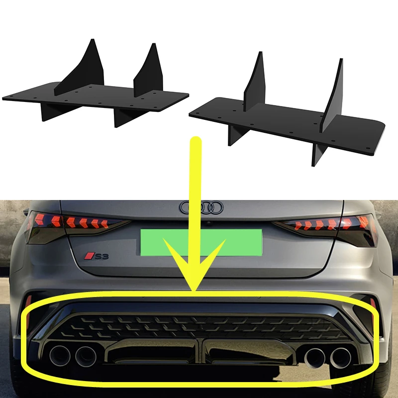 Use For Audi S3 Sedan Sportback 2025 Year Rear Diffuser Bumper Lips Spoiler Splitter Body Kit Accessories