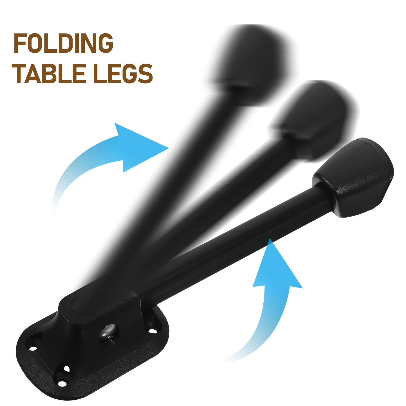 4 Pcs Table Legs Folding Base Furniture for Desk Outdoor Foldable Iron Black Heavy Duty Work