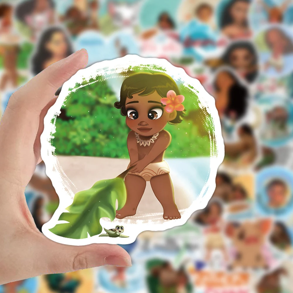 10/30/50pcs Disney Anime Movie Moana Stickers Kawaii Cartoon Girls Decal Toy DIY Phone Water Bottle Luggage PVC Graffiti Sticker