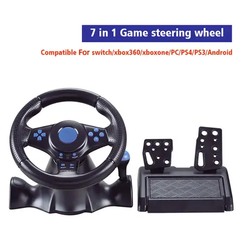 Racing Wheel & Pedals Dual Clutch Launch Control Computer USB Game Car Steering-Wheel for Switch/xbox One/360/PS4/PS2/PS3/PC