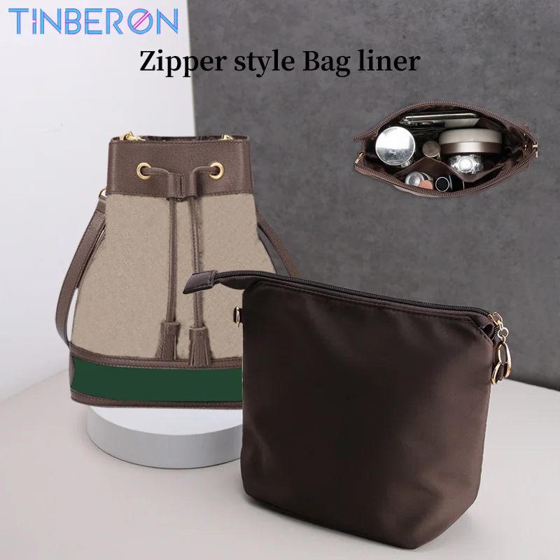 TINBERON-Bolsa de maquillaje impermeable para mujer, organizador de cosméticos, forro de nailon, moldeadores de bolso