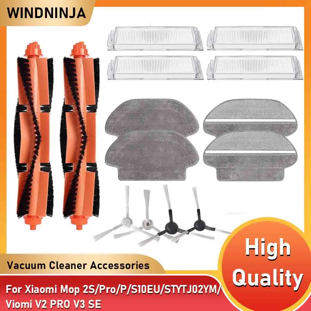 Hauptseitenbürste Filter Mopp Tuch Teile Kit für Xiaomi Roboter Staubsauger 2S/Pro/P/S10EU/STYTJ02YM/V3/SE Ersatzzubehör
