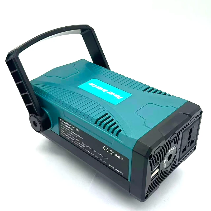 Power Transformer with LED Light Compatible with For MT18V Batteries Portable Inverter Outdoor Camping Power Station 2 USB ports