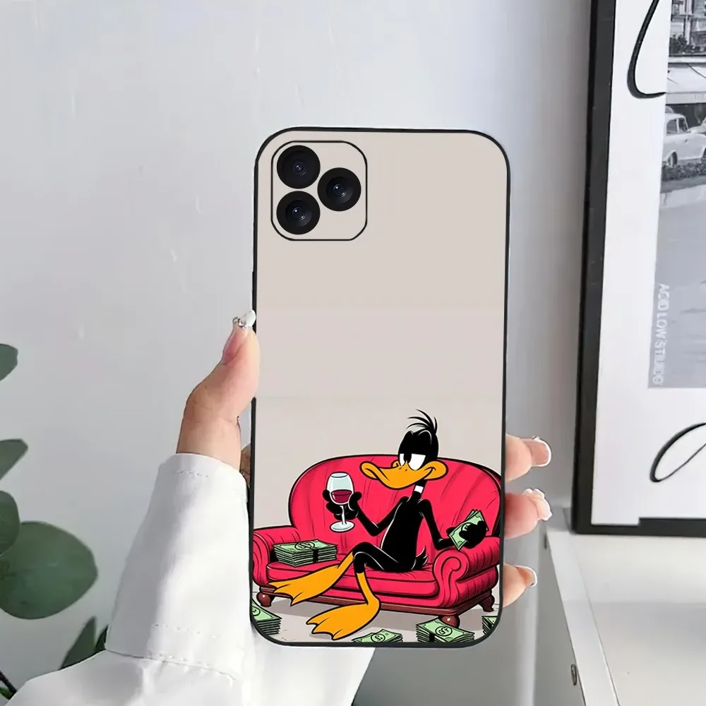 Etui na telefon Cartoon Daffy Duck do iPhone\'a 15, 14, 13, 12, 11, 8, Mini Xr Xs X Xsmax Pro Max Plus Shell