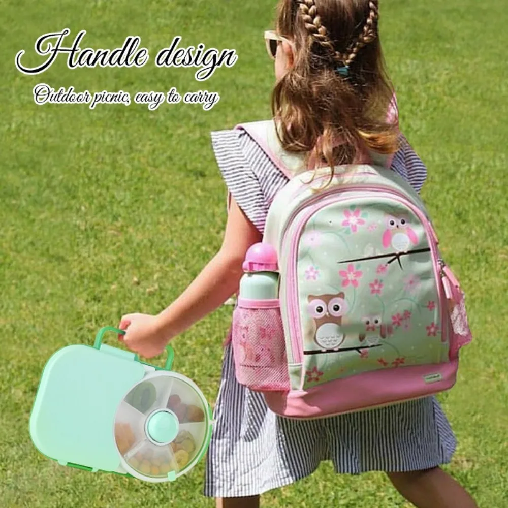 جديد مع 5 مقصورات صناديق الغداء الدوارة مقاومة للرطوبة والغبار حاوية الوجبات الخفيفة الدوارة ختم صندوق بينتو متعدد الوظائف