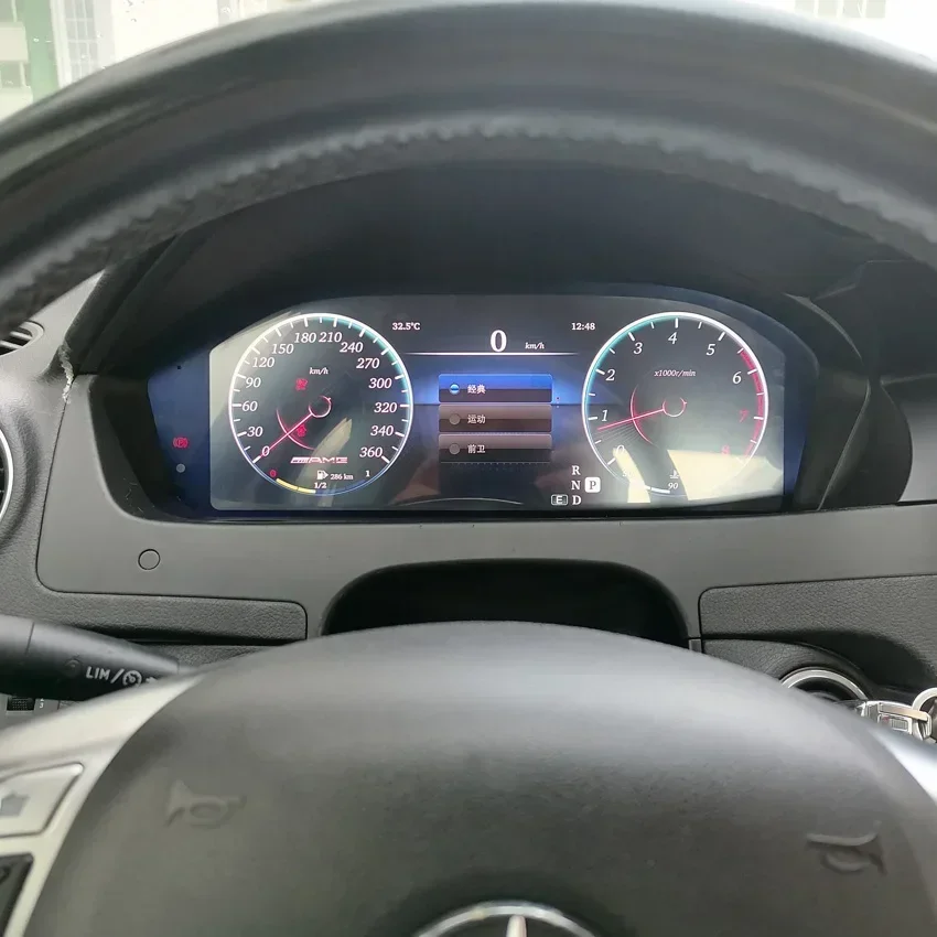 2025Upgrade Speedometer LCD Dashboard Screen Auto Meter Digital Instrument Cluster for   W204