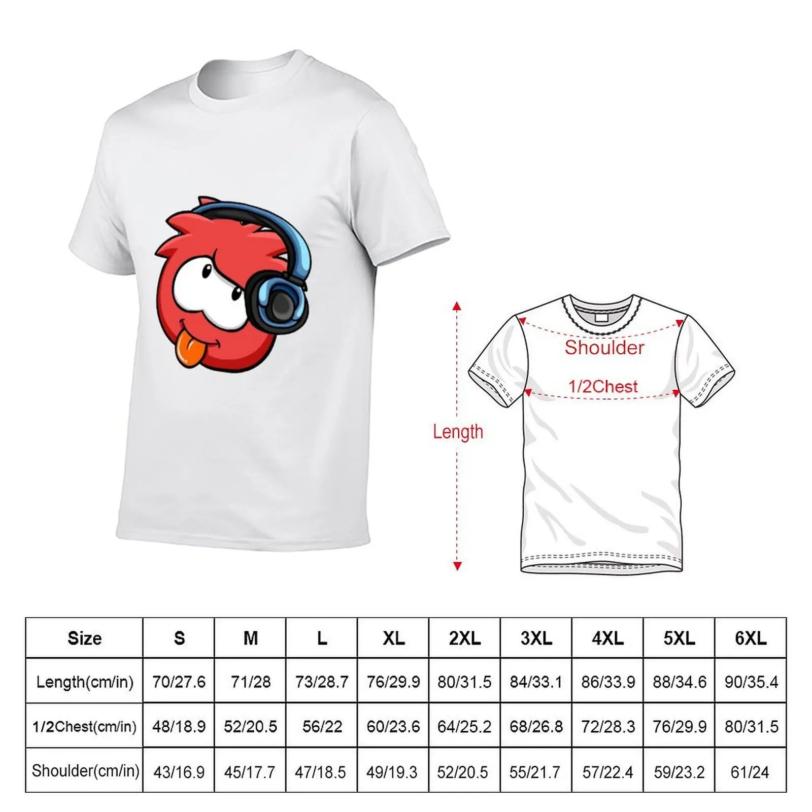 Red puffle T-Shirt t shirts for man slim fit essential t shirt T-Shirt