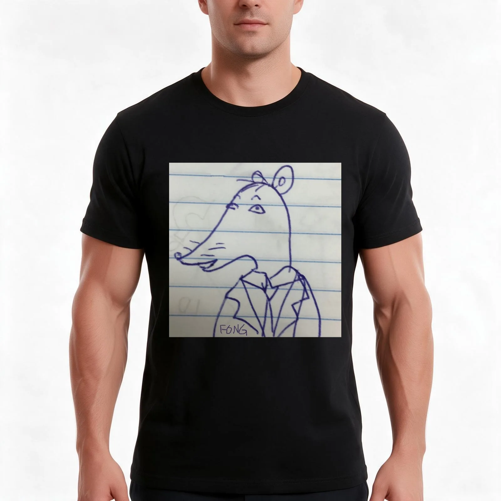 Mr. Ratburn Arthur Fanart by Law Fong (2022) - Pair with Mr. Ratburn's Husband T-Shirt Summer Casual Cotton Tee 100% Cotton