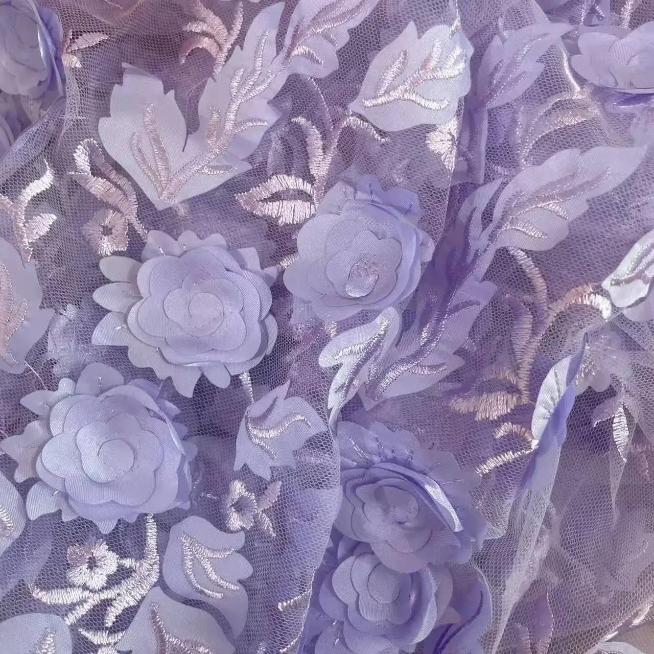 19-kleuren hoogwaardige 3D-bloemkantstof. TrouwjurkDIYKinderkleding Naaien Stof Achtergrond Decoratie Accessoires