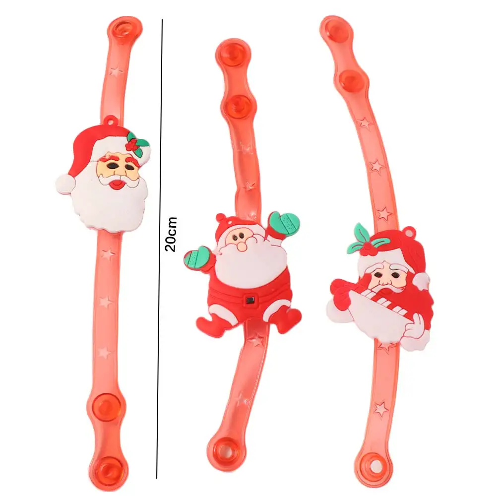 3PCS Plastic LED Light Up Bracelets Cartoon Adjustable Glowing Wristbands Glowing Effect Childrens Toys Carnival Event
