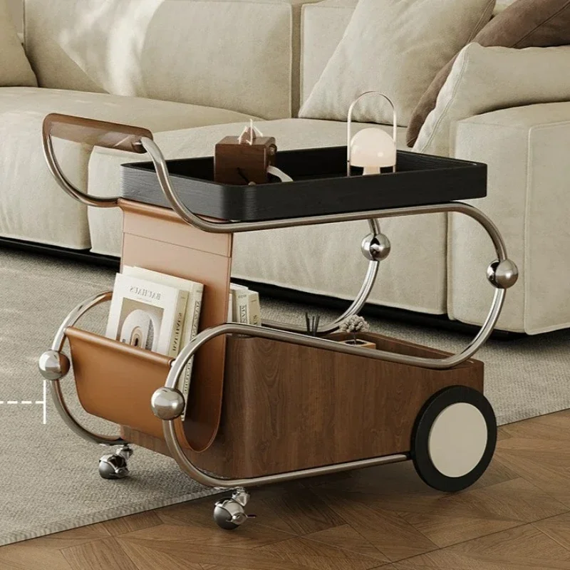 Italian Originality Coffee Tables Storage Movable Luxury Bedroom Utility Cart Living Room Stoły Kawowe Home Furniture HQ40TC