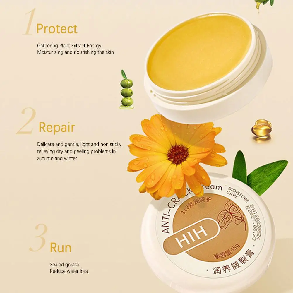 كريم العناية بالقدم مضاد للتجفيف ، 15 جم ، مضاد للتجفيف ، إصلاح الكعب ، الجلد الميت ، العناية ، الإزالة ، التصدع ، الترطيب ، l8z4