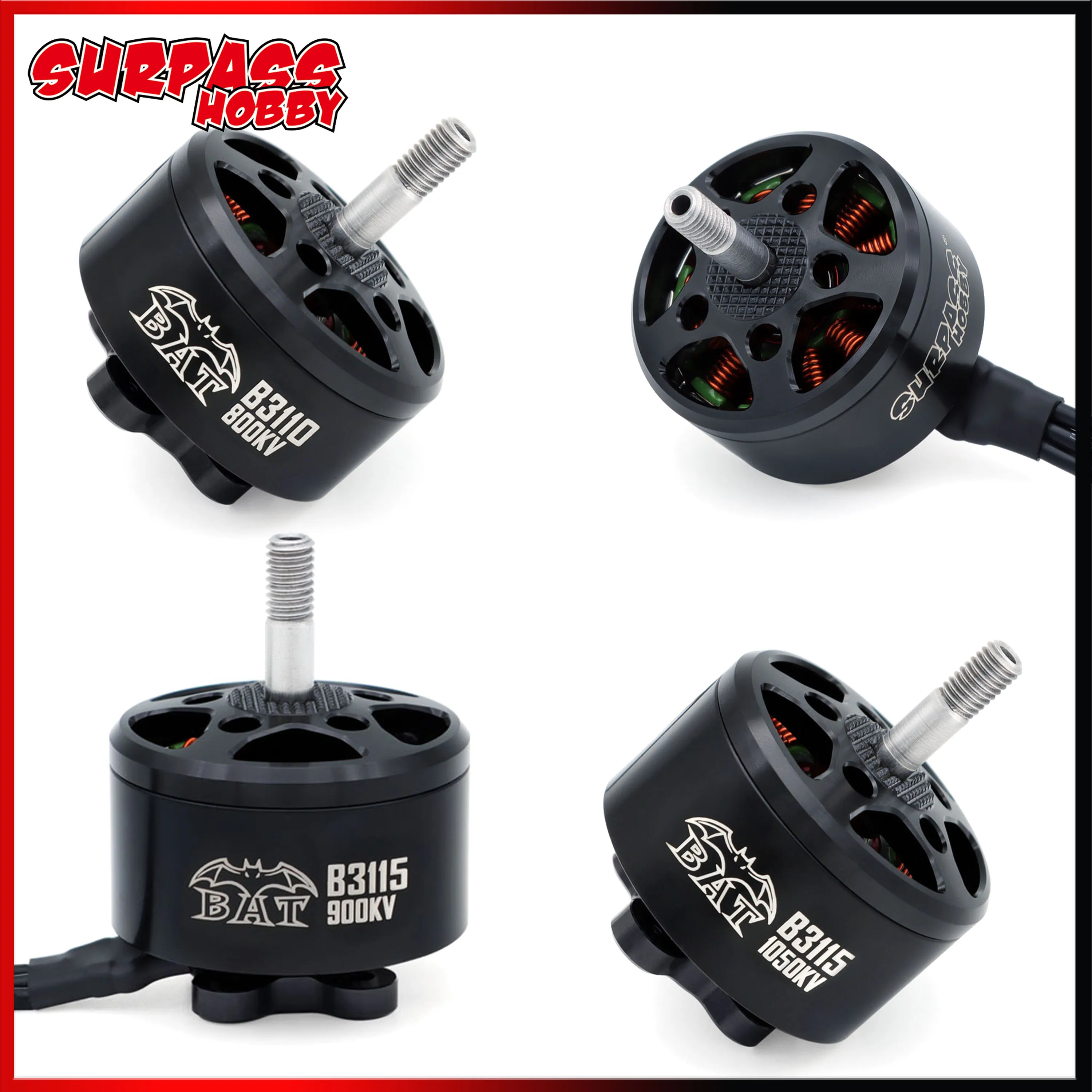 

Surpass Hobby BAT 3110 3115 800KV 900KV 1050KV 1280KV 1580KV Outrunner Brushless Motor for RC FPV Racing Drone 10inch DIY Frame