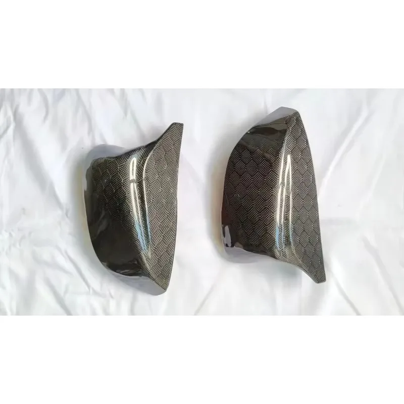 For Infiniti Q50 Real Dry Carbon Fiber rearview mirror cover trim horn snap mirror shell Interior modification Accessories