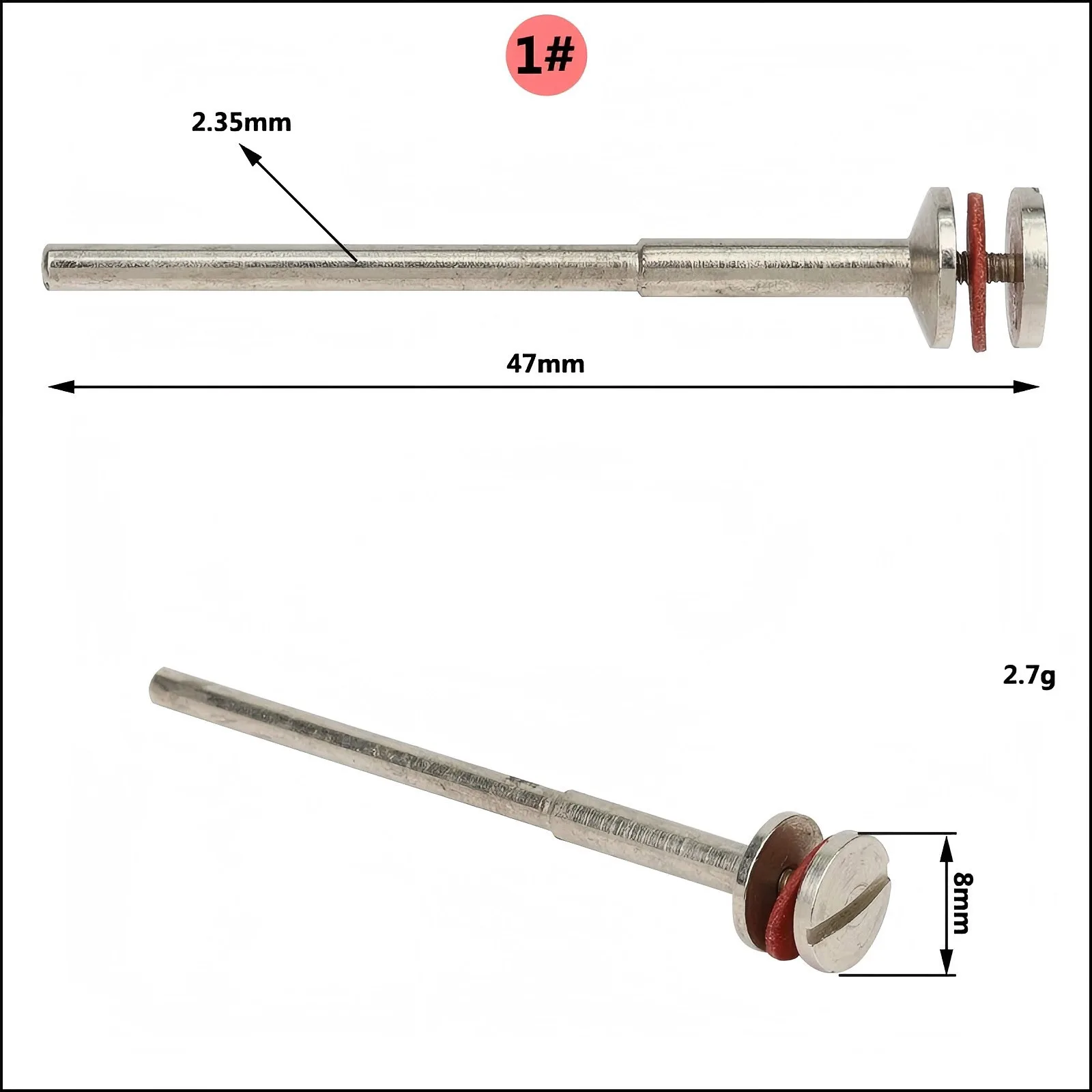 10PCS Mandrel Sandpaper Clamp Rod 2.35mm/3mm Shank for Jewelry Polishing Saws Cutting Disc Holder Grinder Dremel Accessories