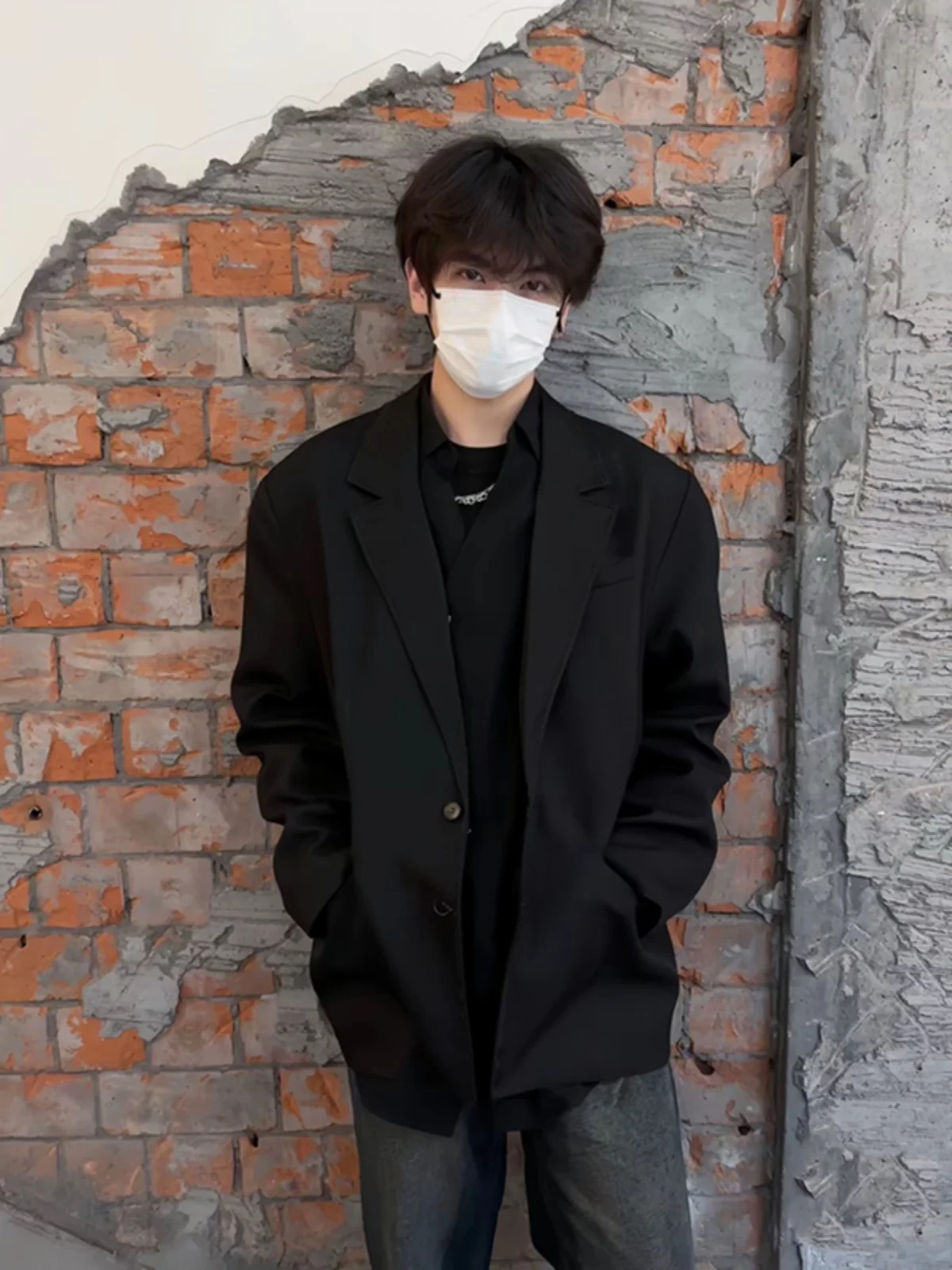 

Мужской осенне-зимний пиджак с подплечниками в британском стиле, повседневный, модный, корейский, легкий, для отдыха, в западном стиле