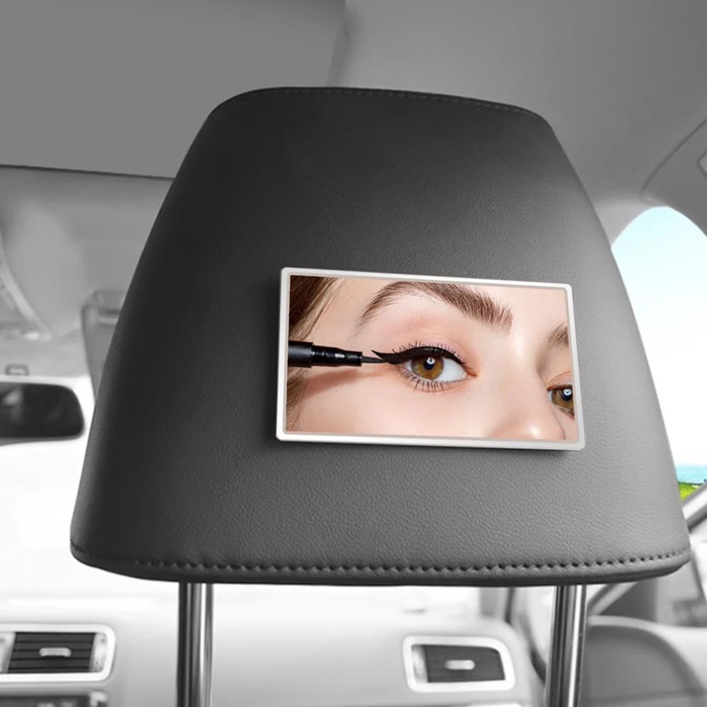 Portable Stainless Steel Sun Visor Mirror Auto Sun-Shading Visor Car Interior Car Makeup Mirror Rearview Mirror Auto Supplies