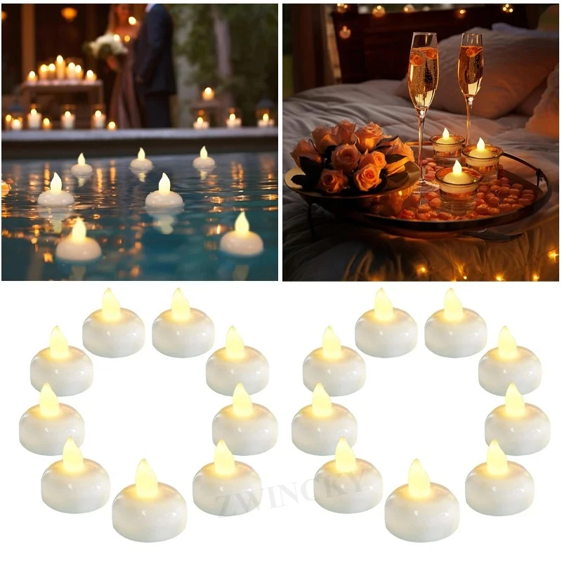 

Flameless Led Candle Christmas Wedding Party Decoration Table Lamp Heart-shape Electronic Battery-Power Tealight Candles
