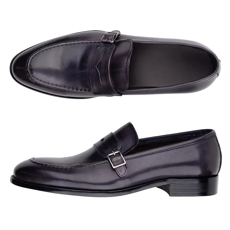 Luxury Casual Leather Shoes Dress Shoes for Men High Quality Handcraft Custom Wedding Loafers Elegant Popular Business Shoe Man