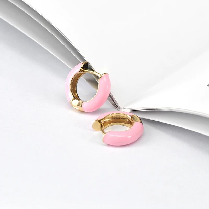 Luxuriöse Geometrische 925 Sterling Silber Ohrstecker Rosa Serie Zirkon Anhänger Creolen Süße Modische Hochzeitsschmuck Geschenke – Detail 13