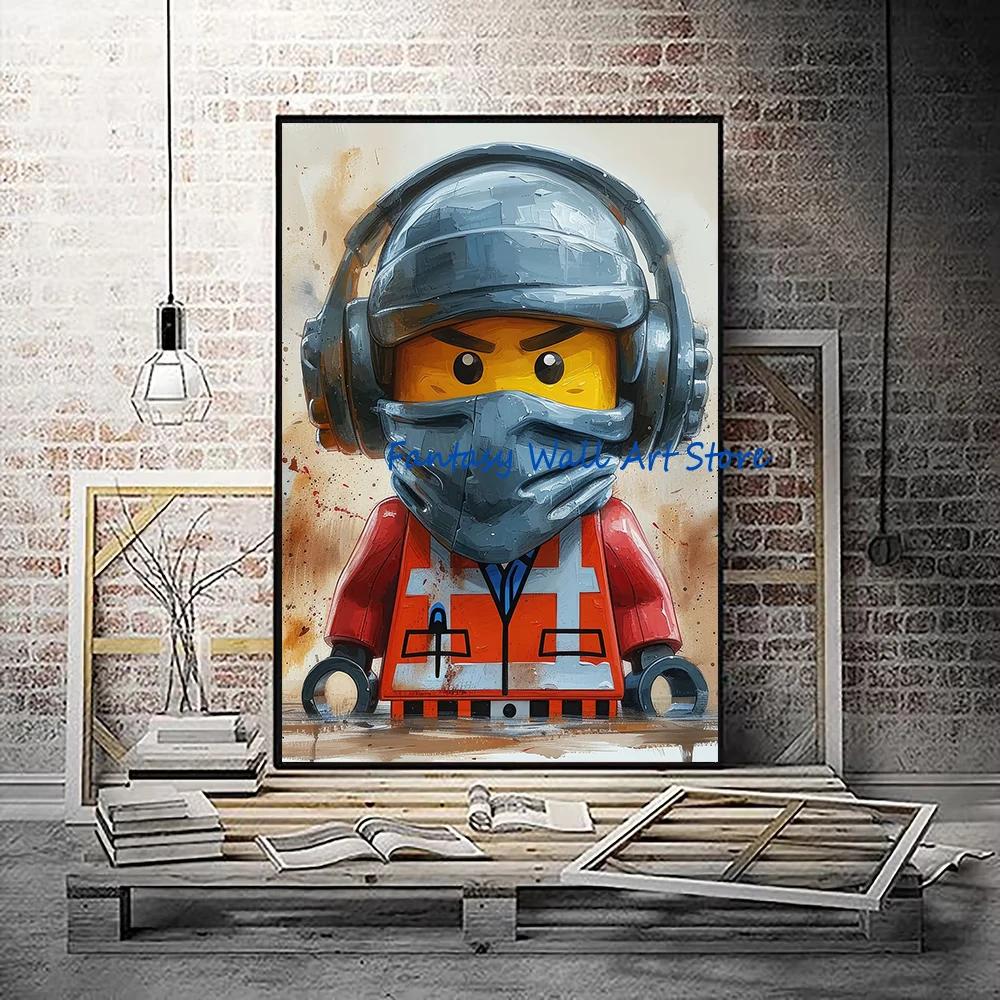 فنون نمط شارع الكتابة على الجدران مجردة منشئ النينجا لاعب كرة القدم الشيف محب المشارك حائط لوح رسم صور ديكور غرفة المنزل