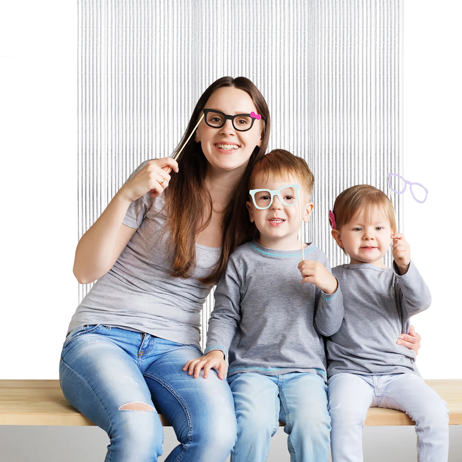 

2pcs Silver Wire Curtain String Curtains For Door Wall Window Room Divider Party Wedding Christmas Decor Hallway Decor For Walls