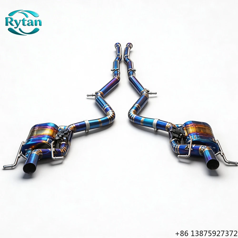 

Rytan Valved High Quality Titanium Valvetronic Exhaust Pipe System Catback Blue Burnt Finish 1.5mm Thickness for