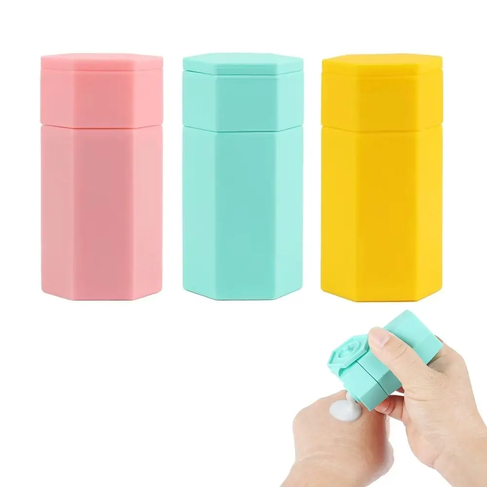 

3Pcs Wide Mouth Silicone Travel Dispenser Set 50ml Empty Squeeze Liquid Bottle Kit Food Grade Refillable