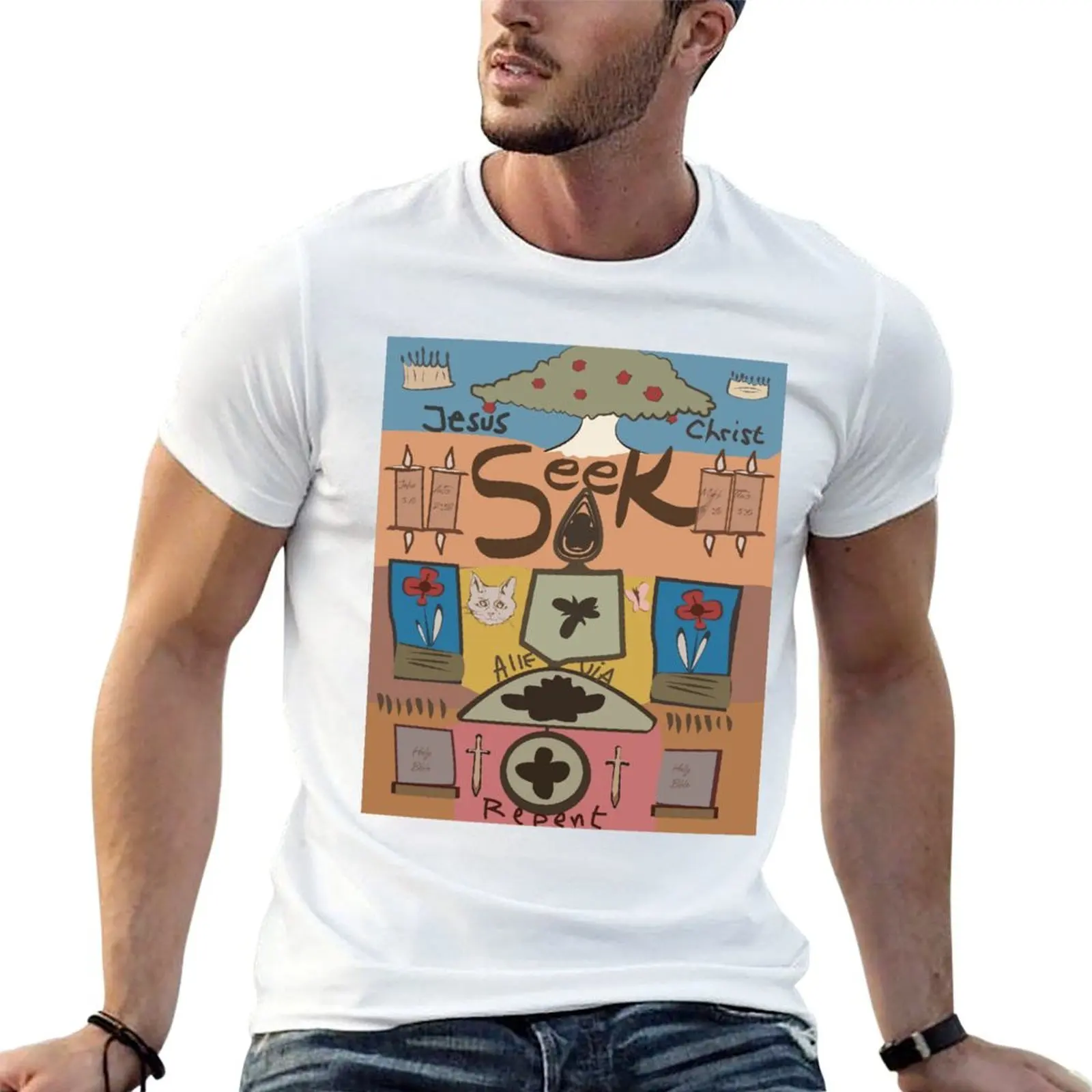 

Seek T-Shirt man t shirt heavy cotton man graphic t shirt cotton t shirt man T-shirt