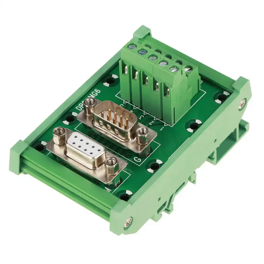 Terminal Blocks Module DIN Rail Mount Interface Module Male / Female Connector Board DB9-MG6 Electrical Terminals for Cable