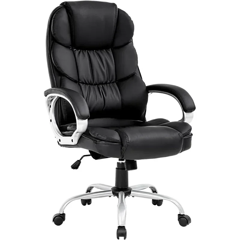 Office Chair Cheap Desk Chair Ergonomic Computer Chair with Lumbar Support Arms Headrest PU Modern Rolling Swivel Execut