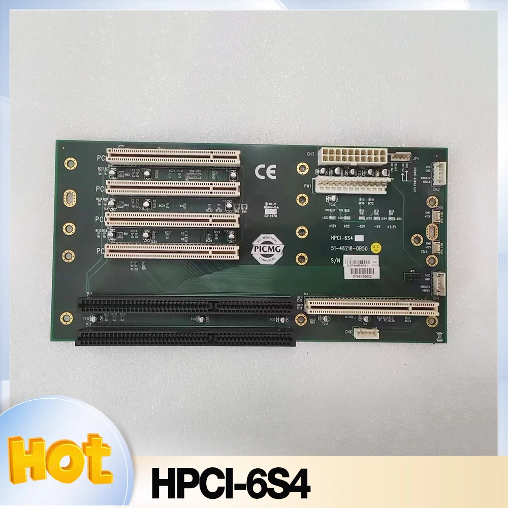 

HPCI-6S4 For ADLINK industrial computer motherboard with 6 slots and 4 PCI ISAs 51-46218-0B50