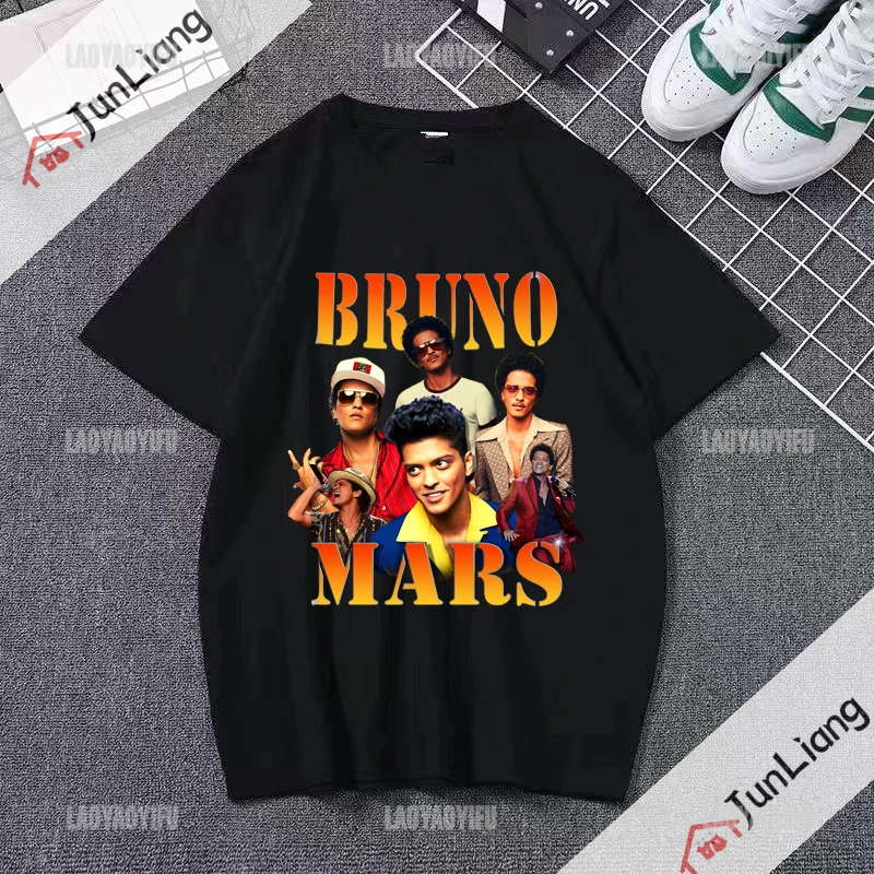 Camisetas gráficas Bruno, camisetas Retro Mars Unisex, ropa de calle, camiseta de manga corta, ropa Harajuku Y2k, camisetas para mujeres y hombres