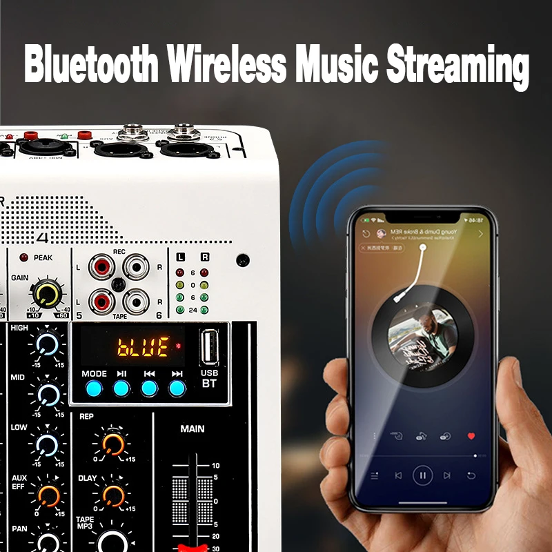 USB Live Stage KTV Audio Mixer สำหรับ Pc 6ช่องเสียงตารางผสมดิจิตอลคอนโซลคอนโทรลเลอร์ Professional คอนโซล Dj