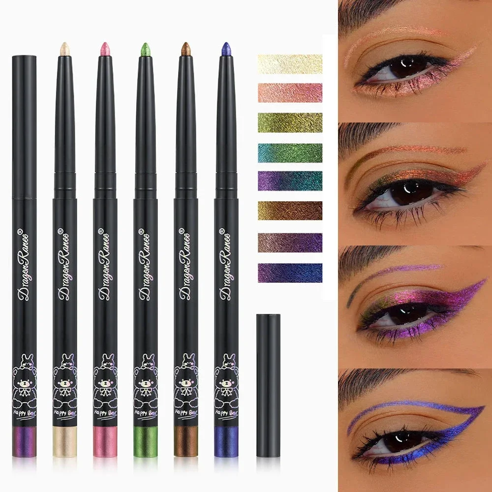 Aurora Multi Chrom Eyeliner Gel Stift wasserdichte Perle glänzend Metallic dauerhafte Augen Make-up Stift Glitter Eyeliner Pigment Kosmetik