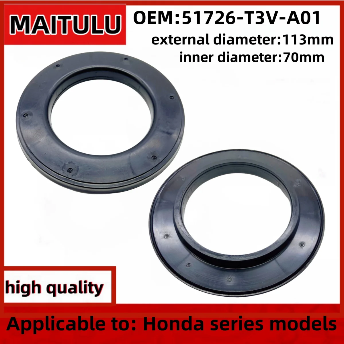 

2PC front shock absorber mounting bearing buffer block for Honda 2014 Accord SPIRIOR OEM 51726-T3V-A01 High quality