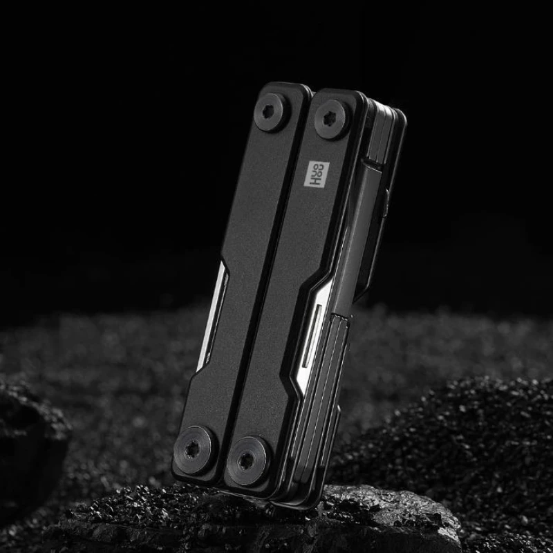 Novo Canivete Multifuncional HUOHOU Mini para Camping, Ferramentas de Canivete Dobrável Multitools 10 em 1, Tesoura Portátil e Chave de Fenda