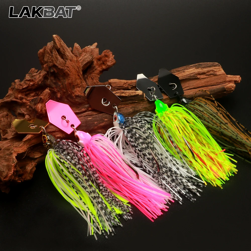 LAKBAT Chatterbait 7g/9g/11g/14g/21g Krautfreier Angelköder Spinner-Bait Blade Jig für Barsch, Hecht, Zander, Süßwasser-Angeln, Angelzubehör – Detail 4