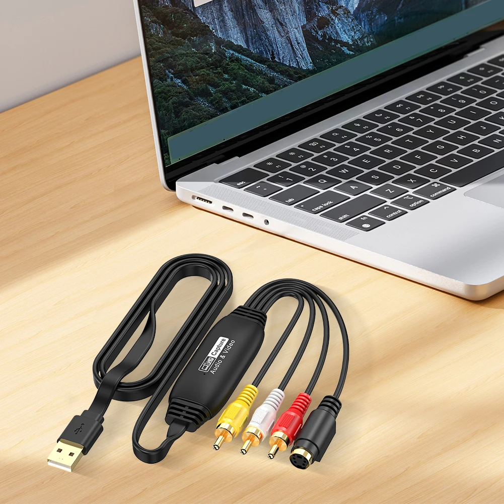 USB Video Capture Card VHS TV DVD VCR VHS To Digital Converter USB To AV Video Capture Adapter for /PC