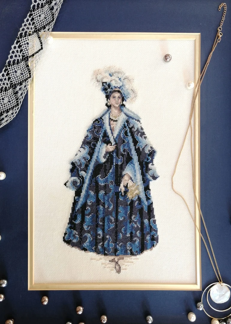 Noble Lady Cross Stitch Ecological Cotton Thread Embroidery Home Decoration Hanging Painting Gift