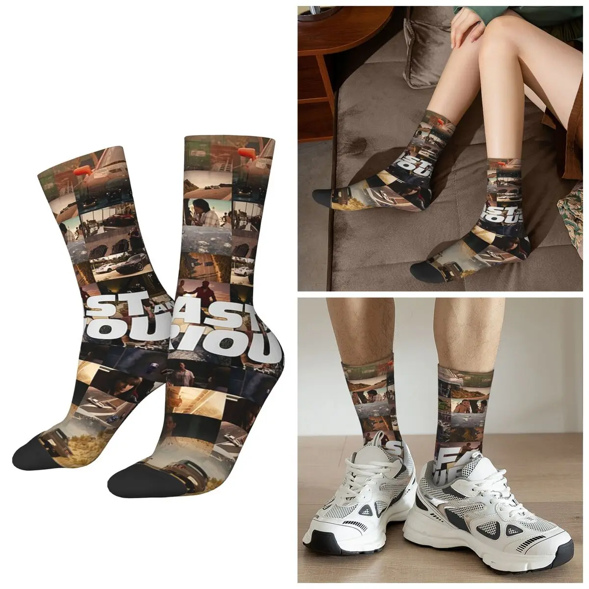 

Всесезонные носки «Форсистые легенды» Harajuku, носки для экипажа, повседневные чулки для мужчин и женщин, рождественские подарки