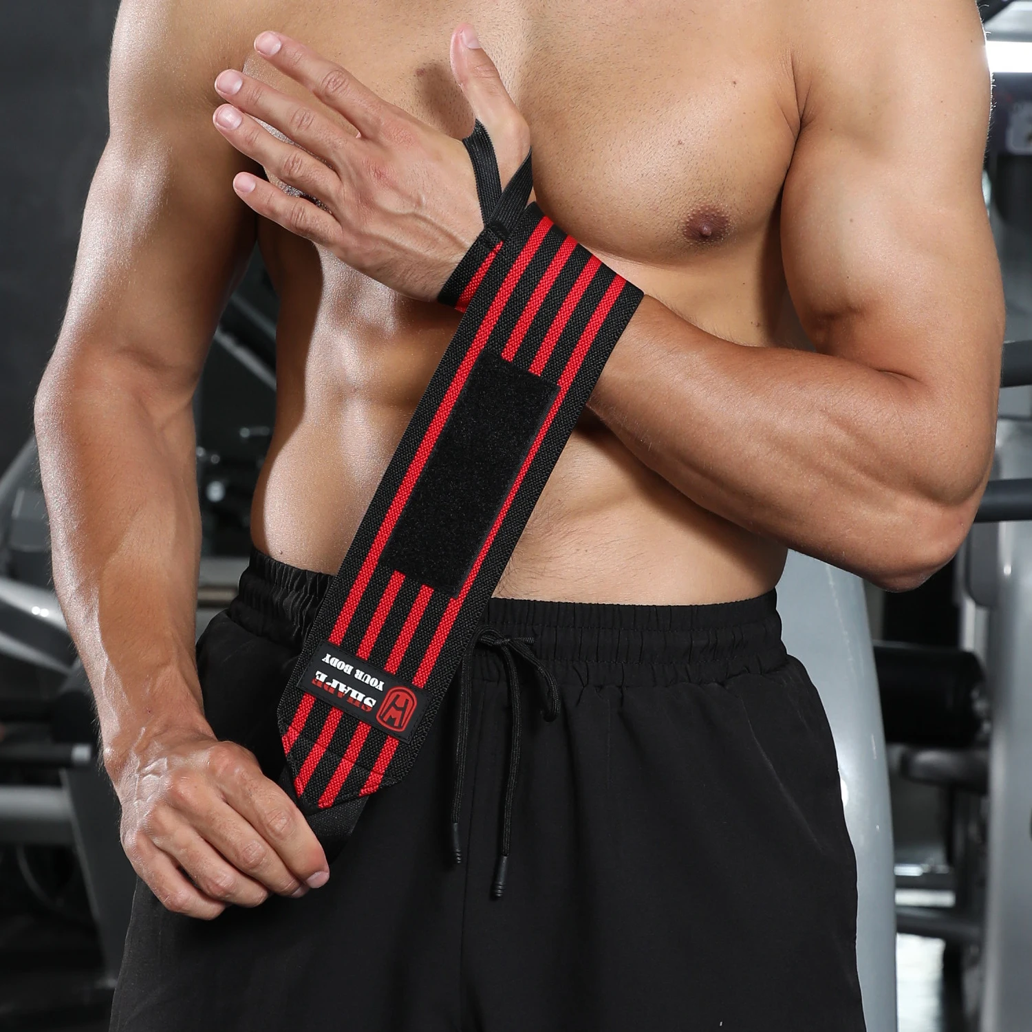 WOSWEIR-1 Pair Weightlifting Wristband, Wrist Wraps, Gym Fitness Straps Support , Sports Equipment image 3