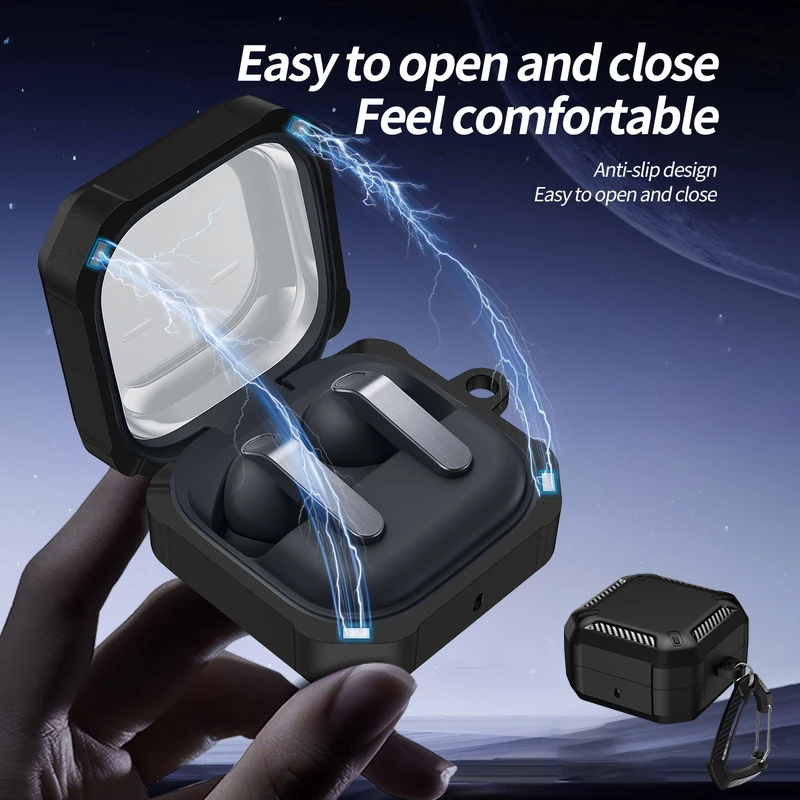 Earphone Case For Samsung Galaxy Buds 4 Pro Magnetic Closure Earbuds Cover With Keychain Anti Drop Durable Full Protective Shell