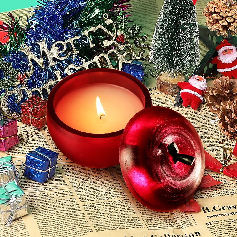 DIY Apple Crystal Glue Storage Box Mold Aromatherapy Plaster Candle Storage Silicone Mold