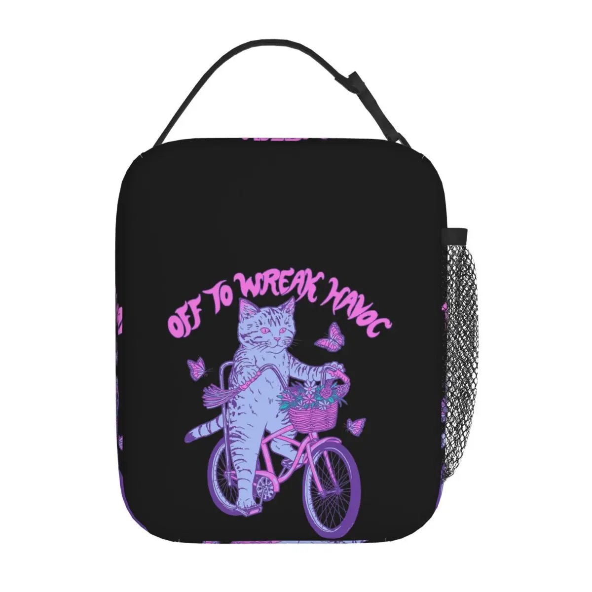 Off To Wreak Havoc Insulated Lunch Bag for Women Kids Portable Food Boxes Thermal Lunch Box Tote
