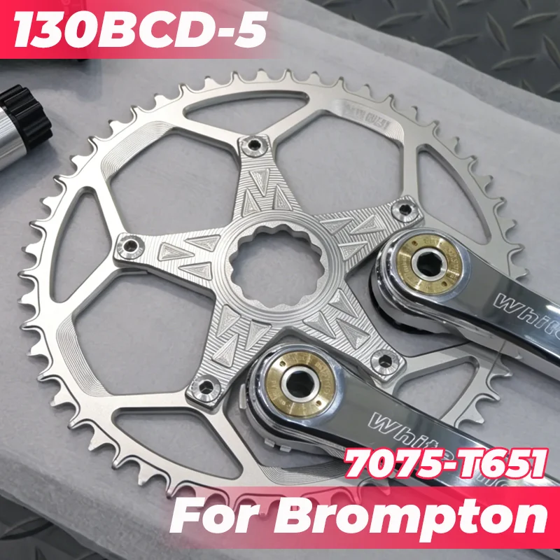 

130BCD Chain Ring 5 Bolts For Brompton Chainring 53 39 54 40 42 44 46 48 50 52 54t 56t 58t 60 Narrow Wide Plato