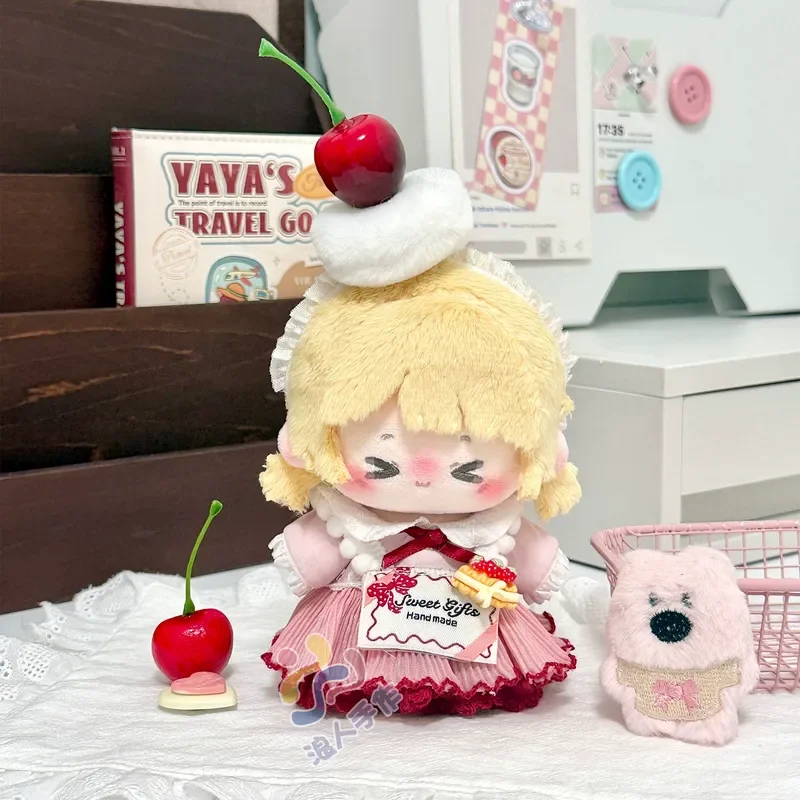 10cm 20cm Cotton Doll Clothes Cherry Cake Pie Series Dress Set Cute Red Cherry Headpiece Suitable For Various Doll Body Types view 4